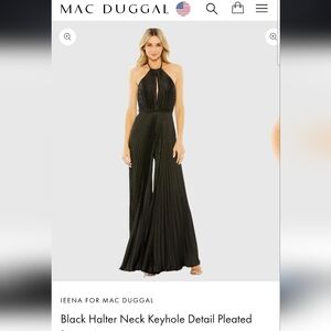 NWT Ieena For Mac Duggal Jumpsuit with Keyhole Neck and Palazzo Pants